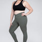 Plus Size V Waist Full Length Leggings