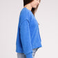 Brushed Melange Hacci Hi-Low Hem Sweater