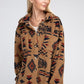 Sherpa Shacket with Aztec Pattern