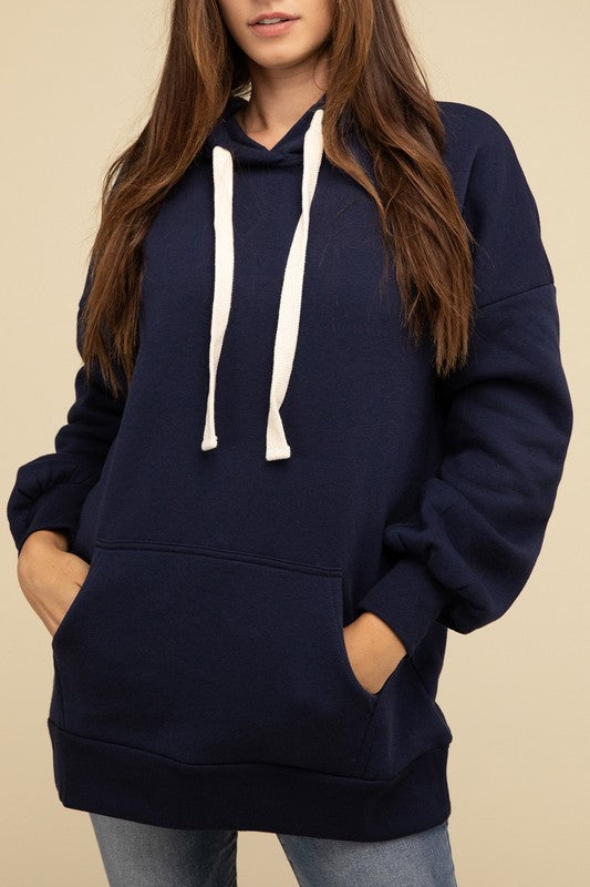 Oversized Hoodie Longline Sweatshirt