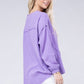 Double Gauze Oversized 3/4 Button Henley Neck Top