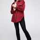 Janie Fleece Buttoned Down Oversized Jacket