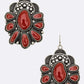 Squash Blossom Western Enamel Earrings