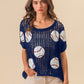 BiBi Baseball Patch Short Sleeve Net Cover-Up