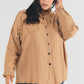 Johnna Plus Distressed Hem Button Down