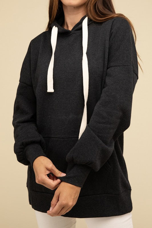 Oversized Hoodie Longline Sweatshirt