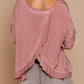 Peek-a-boo Ruffle Overlay Knit Top