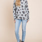 BOMBOM Leopard Drop Shoulder T-Shirt