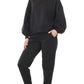 Balloon Sleeve Sweatshirt & Sweatpants Set