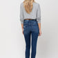 High Rise Distressed Clean Cut Crop Skinny