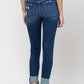 High Rise Distressed Clean Cut Crop Skinny