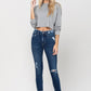 High Rise Distressed Clean Cut Crop Skinny