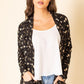 Floral Ribbed Slouch Cardigan