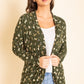 Floral Ribbed Slouch Cardigan