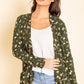 Floral Ribbed Slouch Cardigan