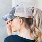 CC Camo Criss-Cross Ponytail Caps