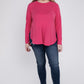 Mia Plus Melange Baby Waffle Long Sleeve Top