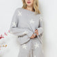 Soft Long Sleeve Star Print Top and Short Set