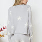 Soft Long Sleeve Star Print Top and Short Set