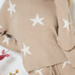 Soft Long Sleeve Star Print Top and Short Set