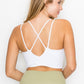 Cross Back Front Slit Sports Bra 1210