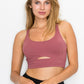 Cross Back Front Slit Sports Bra 1210