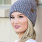 CC Cozy Marled Pom Beanie