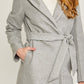 JQ Fleece Belted Hoodie Coat