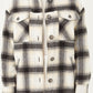 Plaid Button Up Jacket with Sherpa Lining