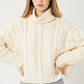 Turtle Neck Cable Knit Sweater