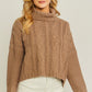 Turtle Neck Cable Knit Sweater