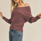 Jackie Ribbed Knit Dolman Sleeve Sweater