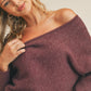 Jackie Ribbed Knit Dolman Sleeve Sweater