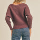 Jackie Ribbed Knit Dolman Sleeve Sweater