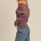 Jackie Ribbed Knit Dolman Sleeve Sweater