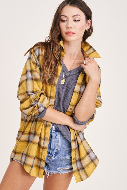 Shania Plaid Button Down