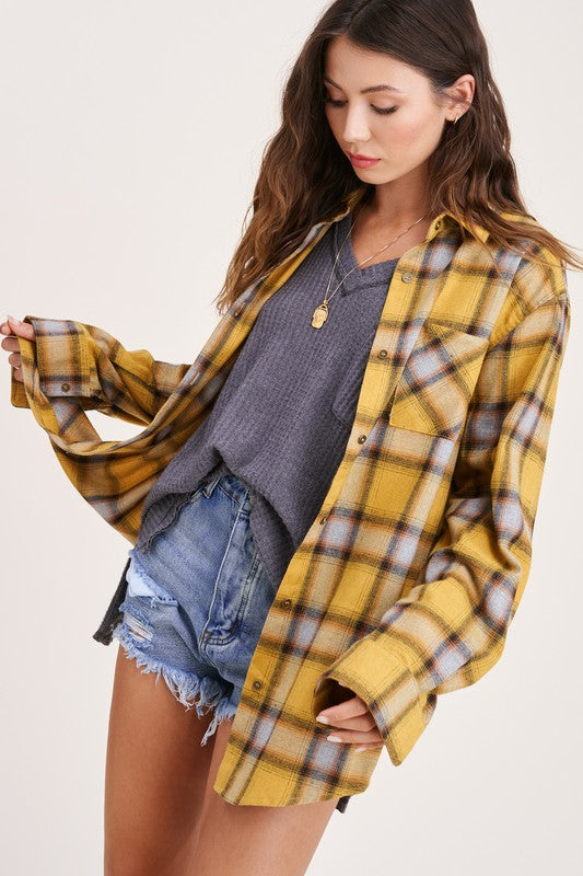 Shania Plaid Button Down