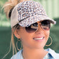 Leopard Messy Bun Hat