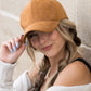 Suede Boyfriend Ball Cap Hat