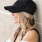 Suede Boyfriend Ball Cap Hat