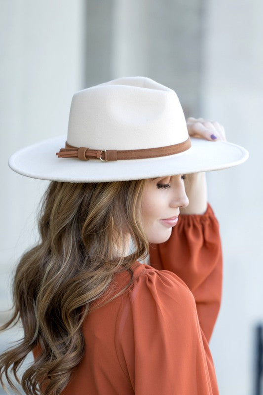 Wide Brim Panama Fedora Hat