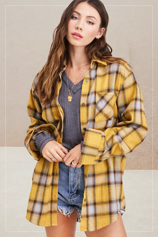 Shania Plaid Button Down