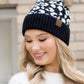 Leopard Fur Pom Beanie