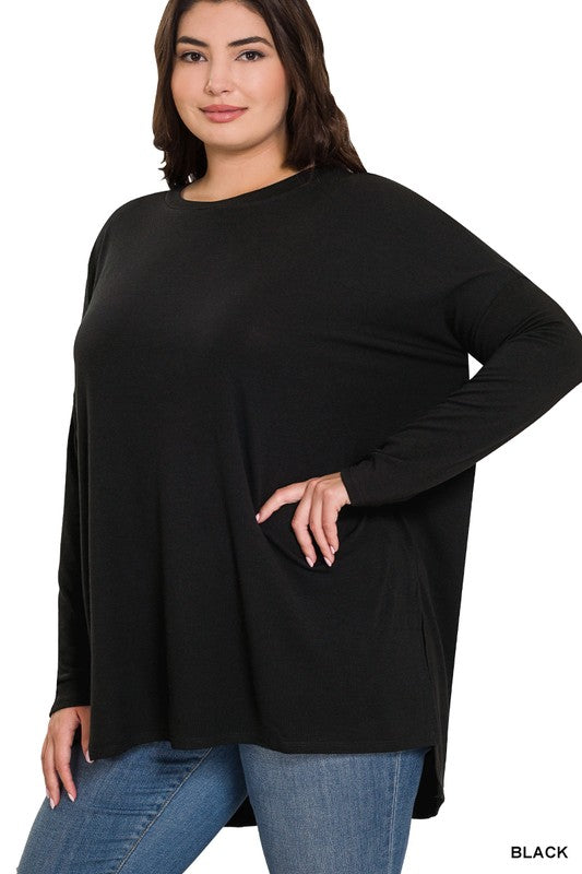 Charlotte Plus Dolman Long Sleeve Top