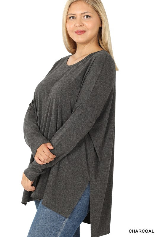 Charlotte Plus Dolman Long Sleeve Top