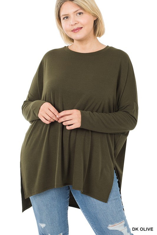 Charlotte Plus Dolman Long Sleeve Top