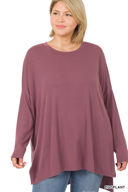 Charlotte Plus Dolman Long Sleeve Top