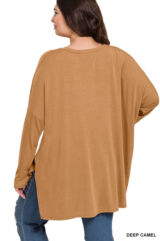 Charlotte Plus Dolman Long Sleeve Top