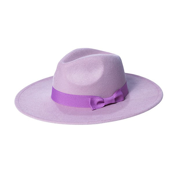 WIDE BRIM RIBBON FEDROA HAT