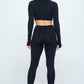 Long Sleeve Activewear Set Top and Leggings